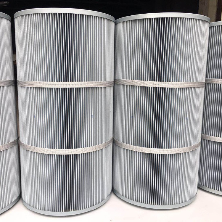 Cartouches industrielles de filtre à air de fibre synthétique polyester de 0,1 microns antistatique